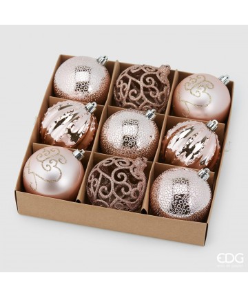 SET DA 9 PALLE DECORATIVE ROSA
