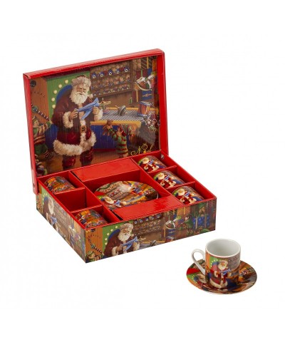 SET 6 TAZZE CAFFÈ ROSSO CON...