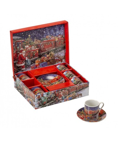 SET 6 TAZZE CAFFÈ ROSSO CON...