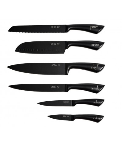 SET 6 COLTELLI CUCINA FUNZIONI