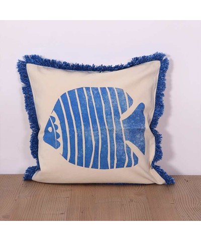 CUSCINO QUADRATO BLUE FISH