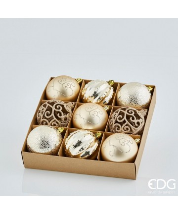 SET DA 9 PALLE DECORATIVE...