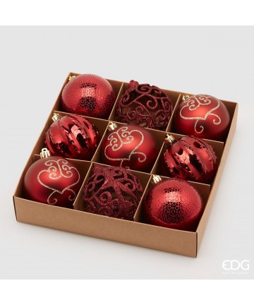 SET DA 9 PALLE DECORATIVE...