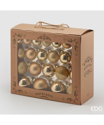 PALLE DI VETRO ORO ASSORTITE